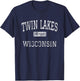 Twin Lakes Wisconsin WI Vintage T-Shirt - T-Shirt | Navy
