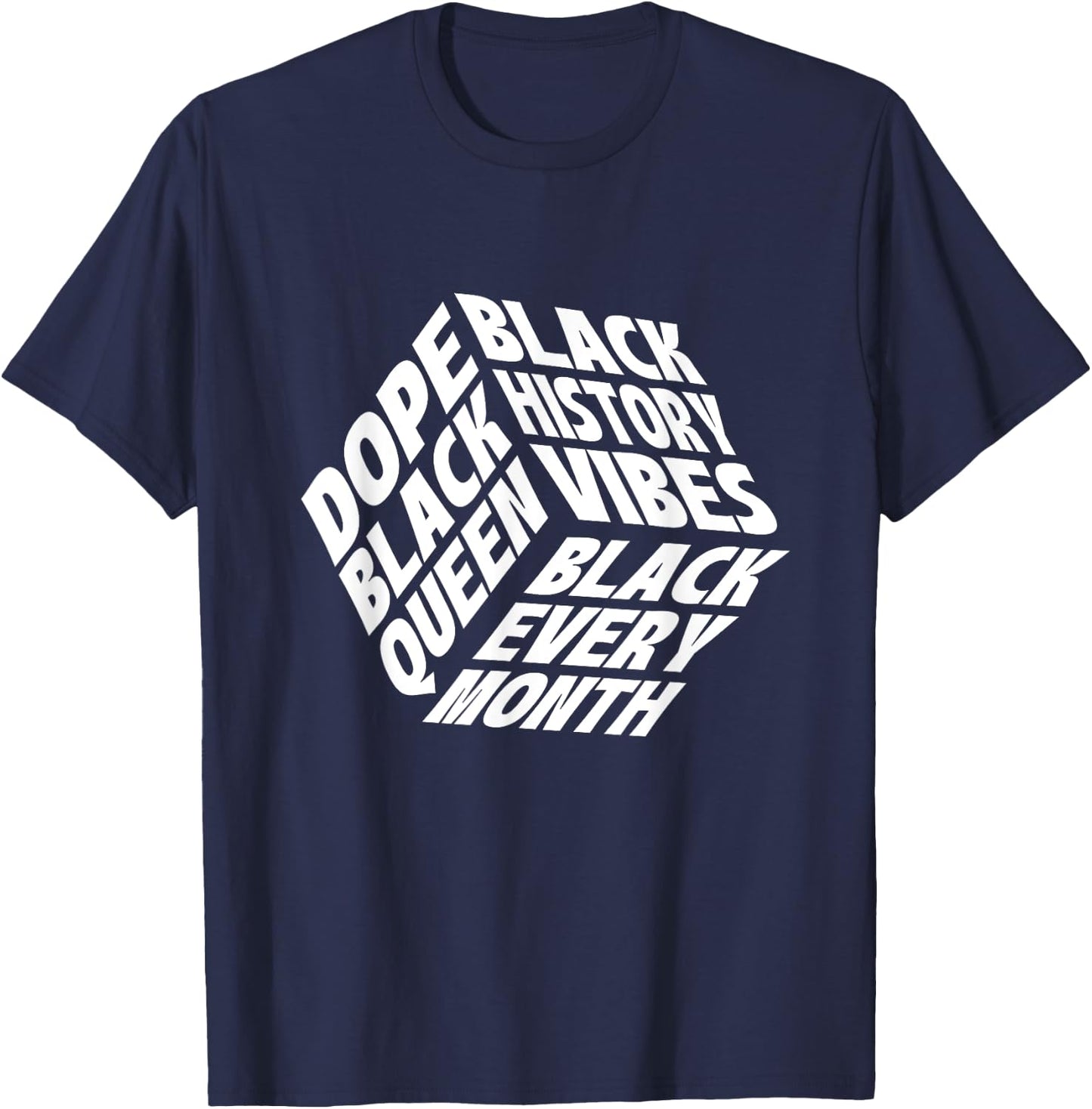 Dope Black Queen - MLK Day Black History African Roots T-Shirt - T-Shirt | Navy