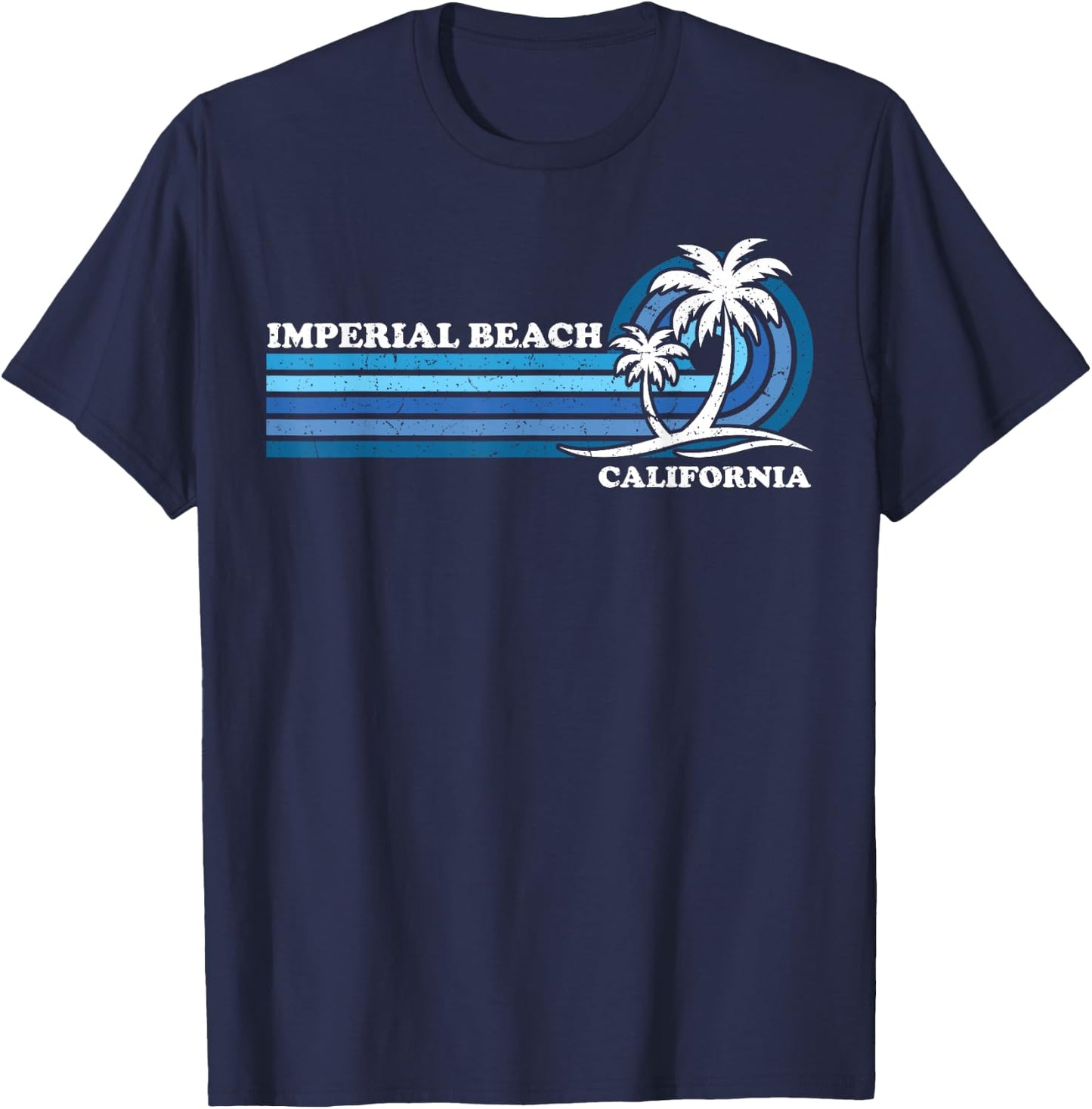 Retro Vintage Family Vacation California Imperial Beach T-Shirt - T-Shirt | Navy