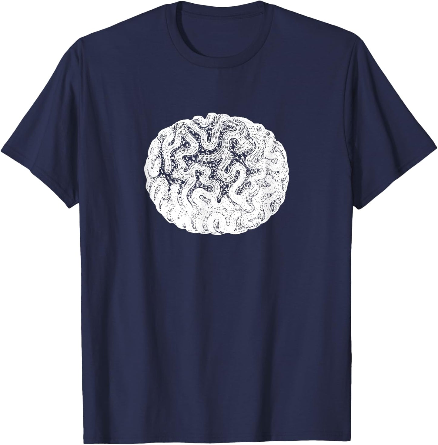 Brain Coral Ocean Marine Benthic Coral Reef T-Shirt - T-Shirt | Navy