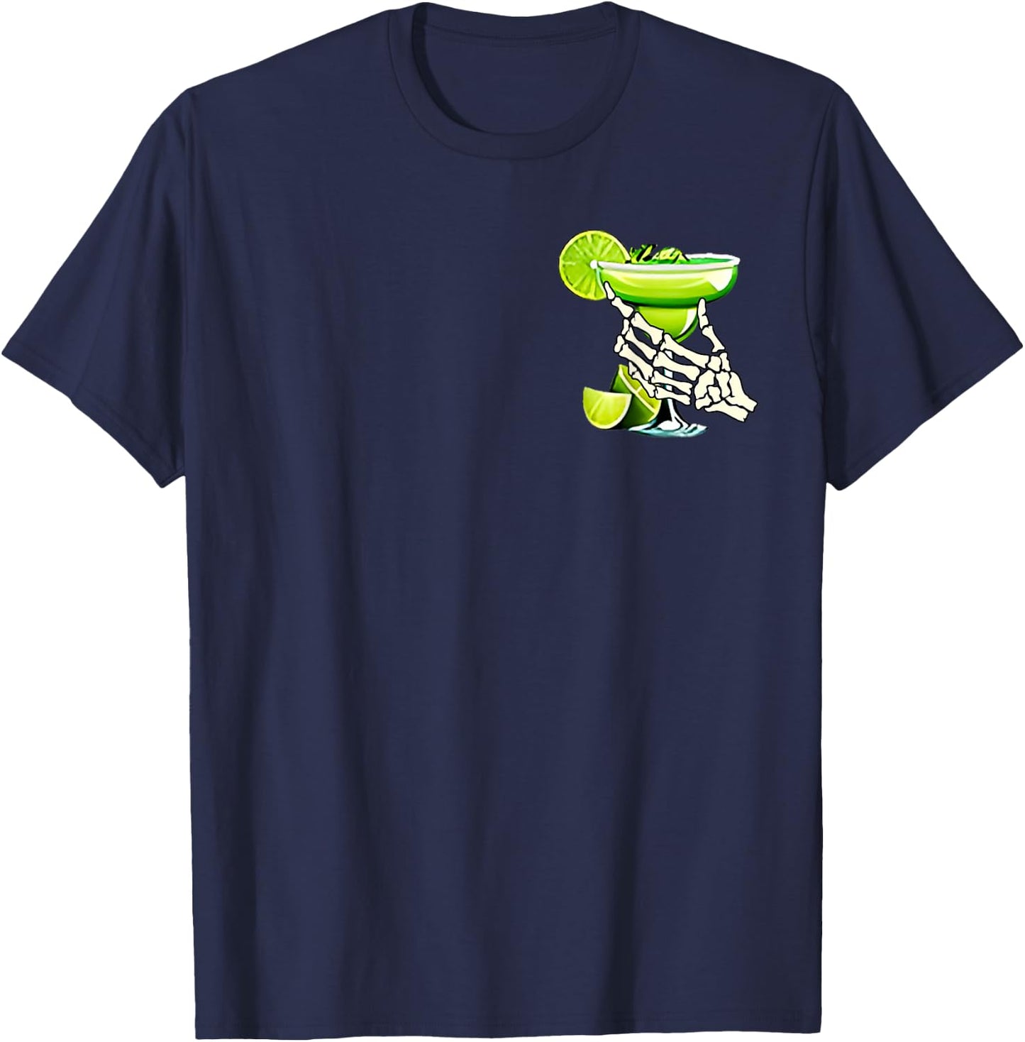 Chip Dippin Margartta Sippin Cinco De Mayo 2 sided T-Shirt - T-Shirt | Navy
