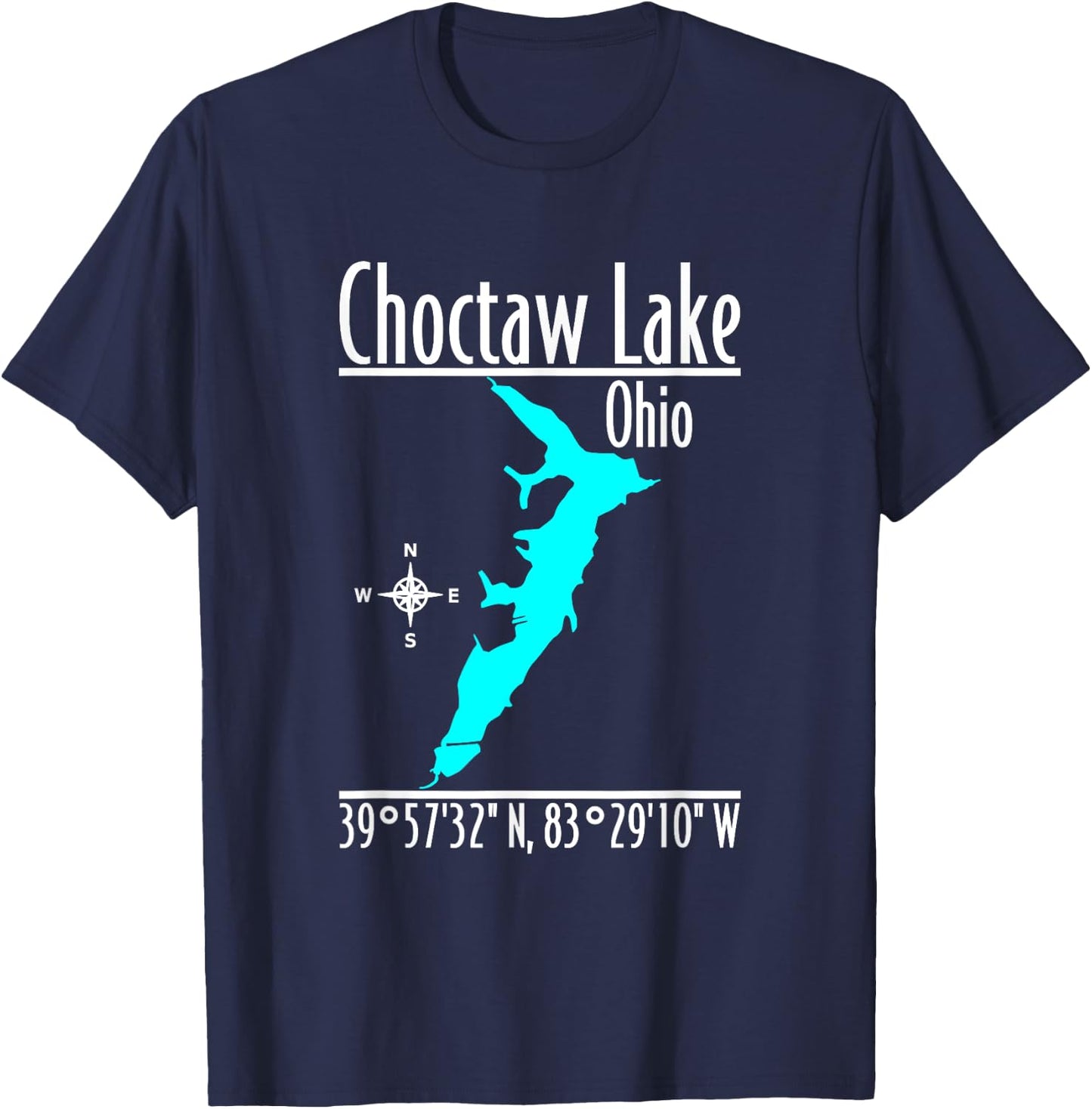Modern Choctaw Lake - Ohio T-Shirt - T-Shirt | Navy