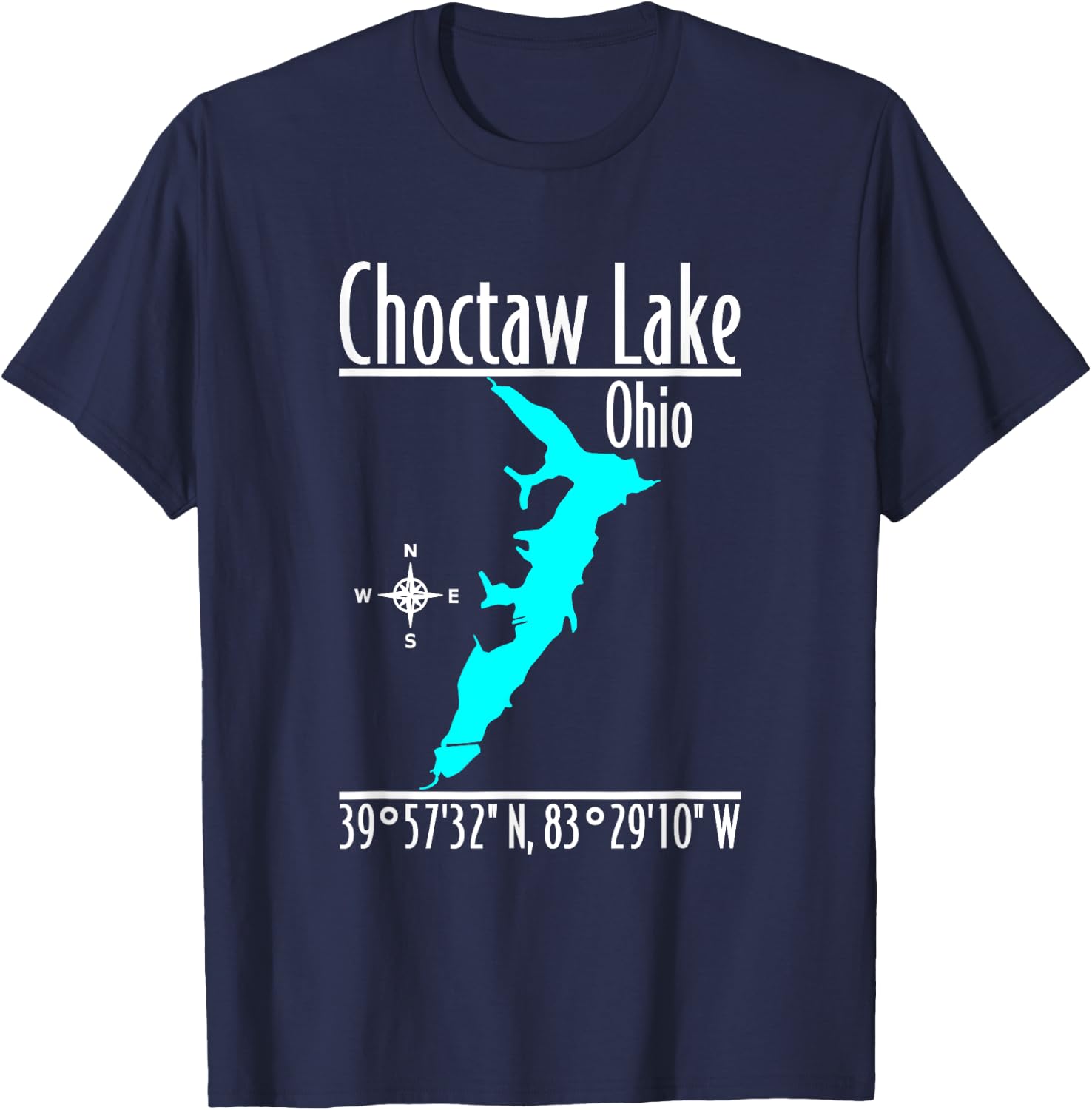 Modern Choctaw Lake - Ohio T-Shirt - T-Shirt | Navy