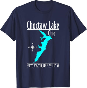 Modern Choctaw Lake - Ohio T-Shirt - T-Shirt | Navy