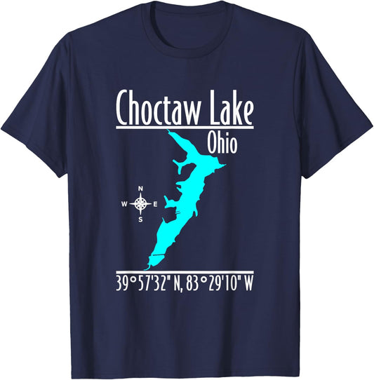 Modern Choctaw Lake - Ohio T-Shirt - T-Shirt | Navy