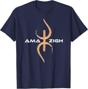 Proud Amazigh Roots Berber Heritage, Amazigh Identity Lovers T-Shirt - T-Shirt | Navy