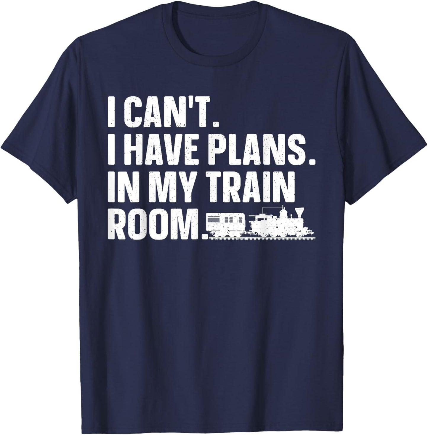 Funny Train Art Women Railroad Conductor Train Lover T-Shirt - T-Shirt | Navy