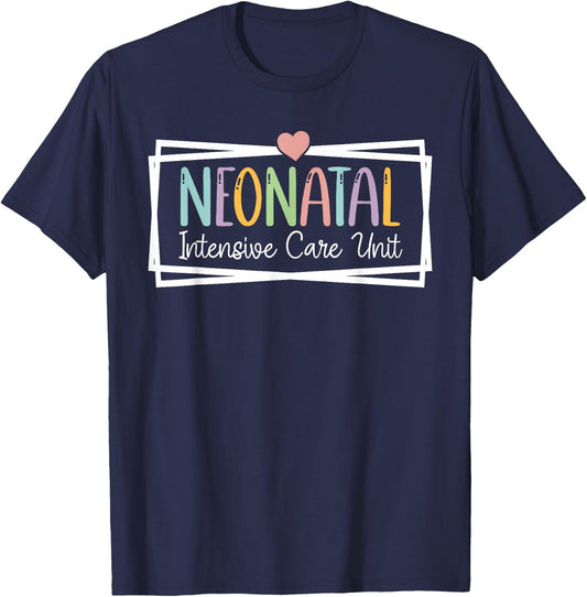 NICU Nurse Neonatal ICU Nurse Infant Care Specialist Newborn T-Shirt - T-Shirt | Navy