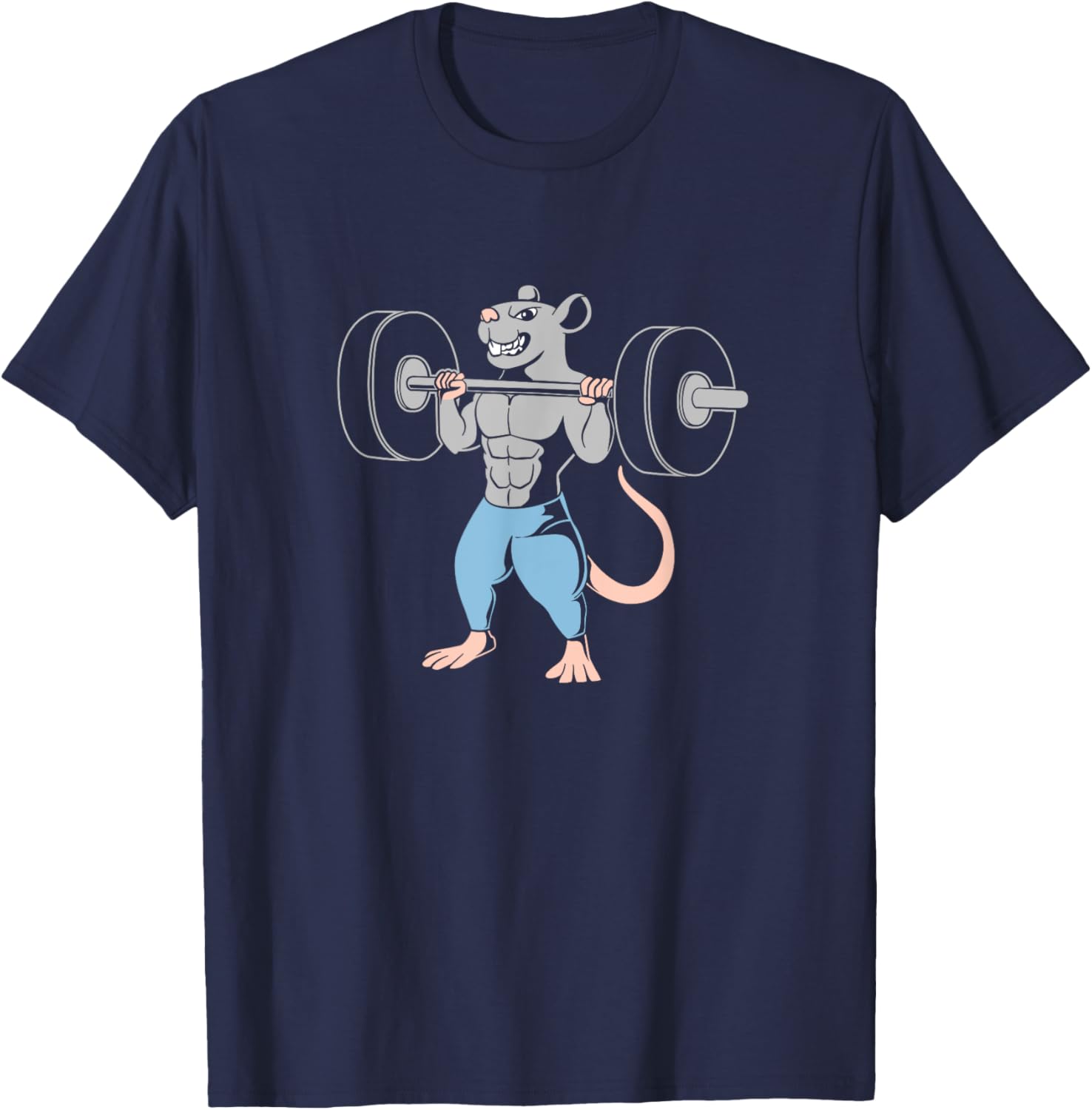 Weightlifting Gym Lover Funny Gym Rat T-Shirt - T-Shirt | Navy