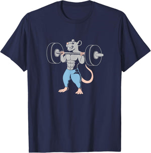 Weightlifting Gym Lover Funny Gym Rat T-Shirt - T-Shirt | Navy