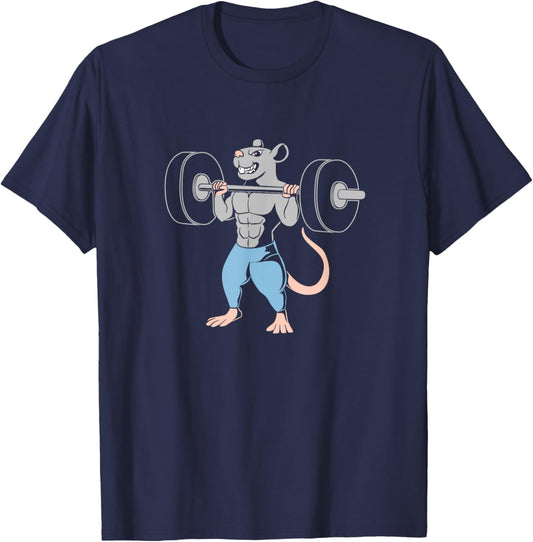 Weightlifting Gym Lover Funny Gym Rat T-Shirt - T-Shirt | Navy