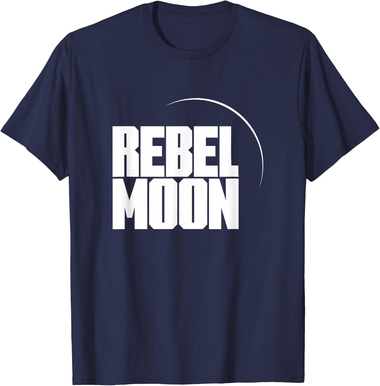 Rebel Moon White Text Movie Logo T-Shirt - T-Shirt | Navy