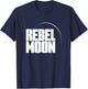 Rebel Moon White Text Movie Logo T-Shirt - T-Shirt | Navy