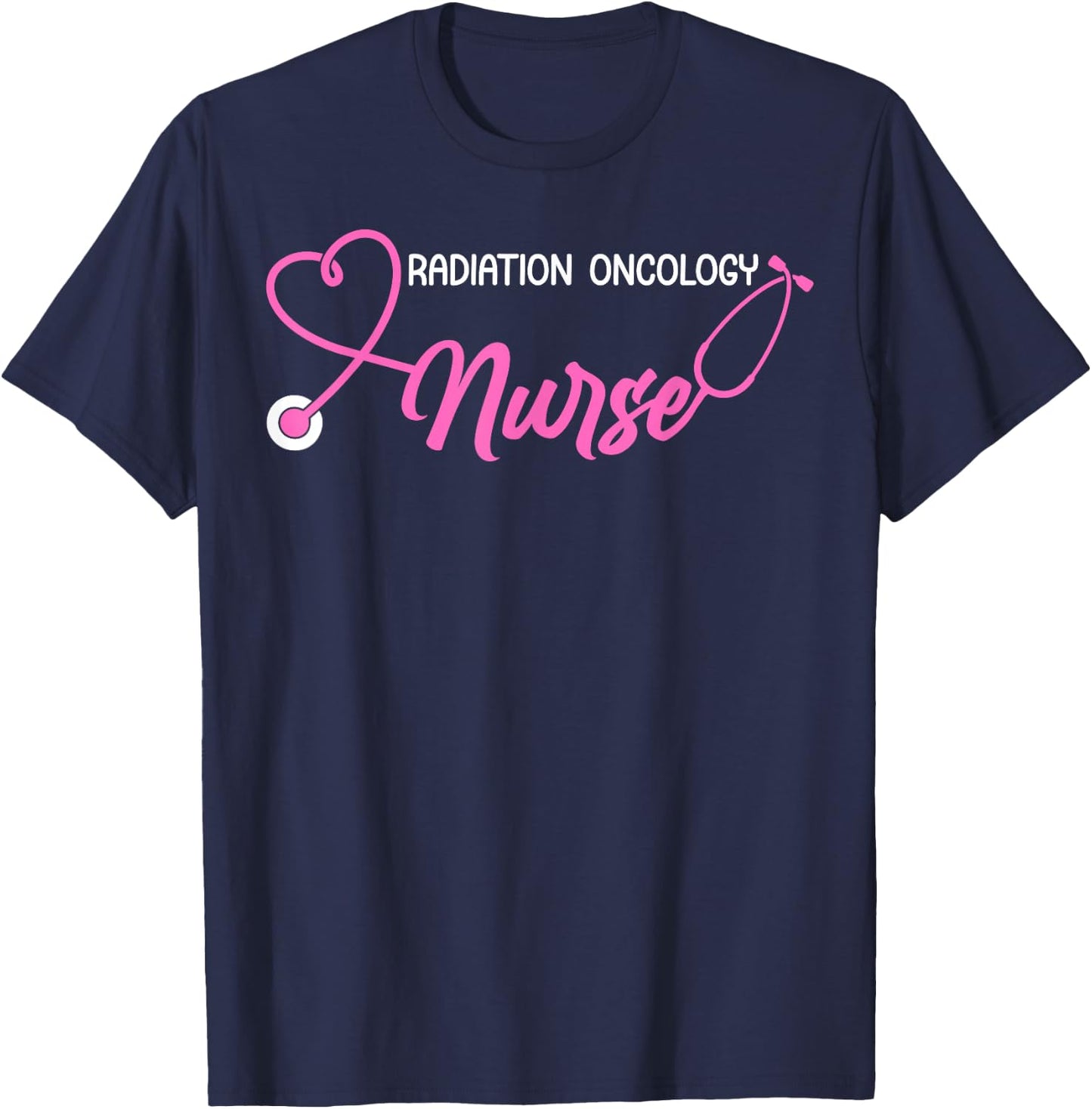 Radiation Oncology Nurse Appreciation - Adults Nurse Themed - Black, Small - Short Sleeve T-Shirt - T-Shirt | Navy