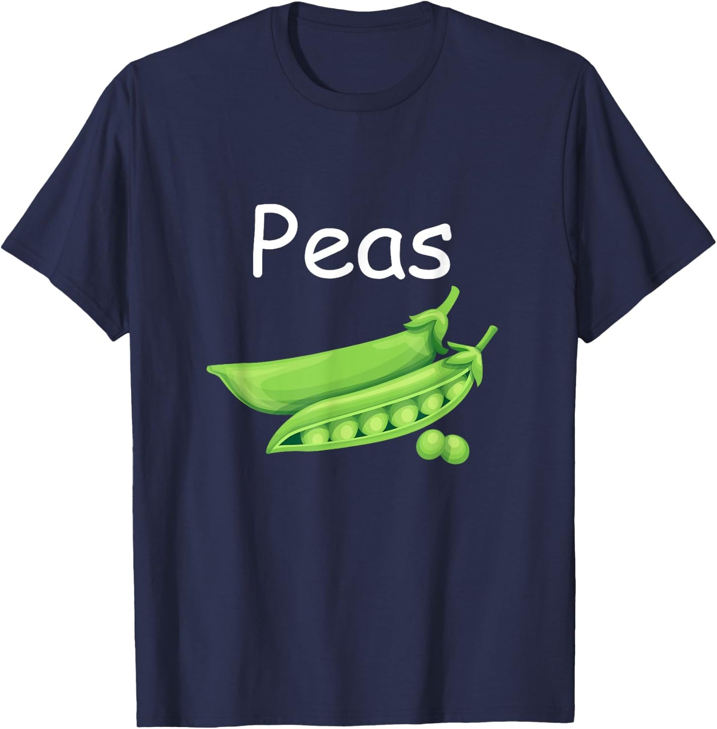 Funny Family Matching Halloween Costumes Peas and Carrots T-Shirt - T-Shirt | Navy