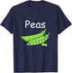 Funny Family Matching Halloween Costumes Peas and Carrots T-Shirt - T-Shirt | Navy