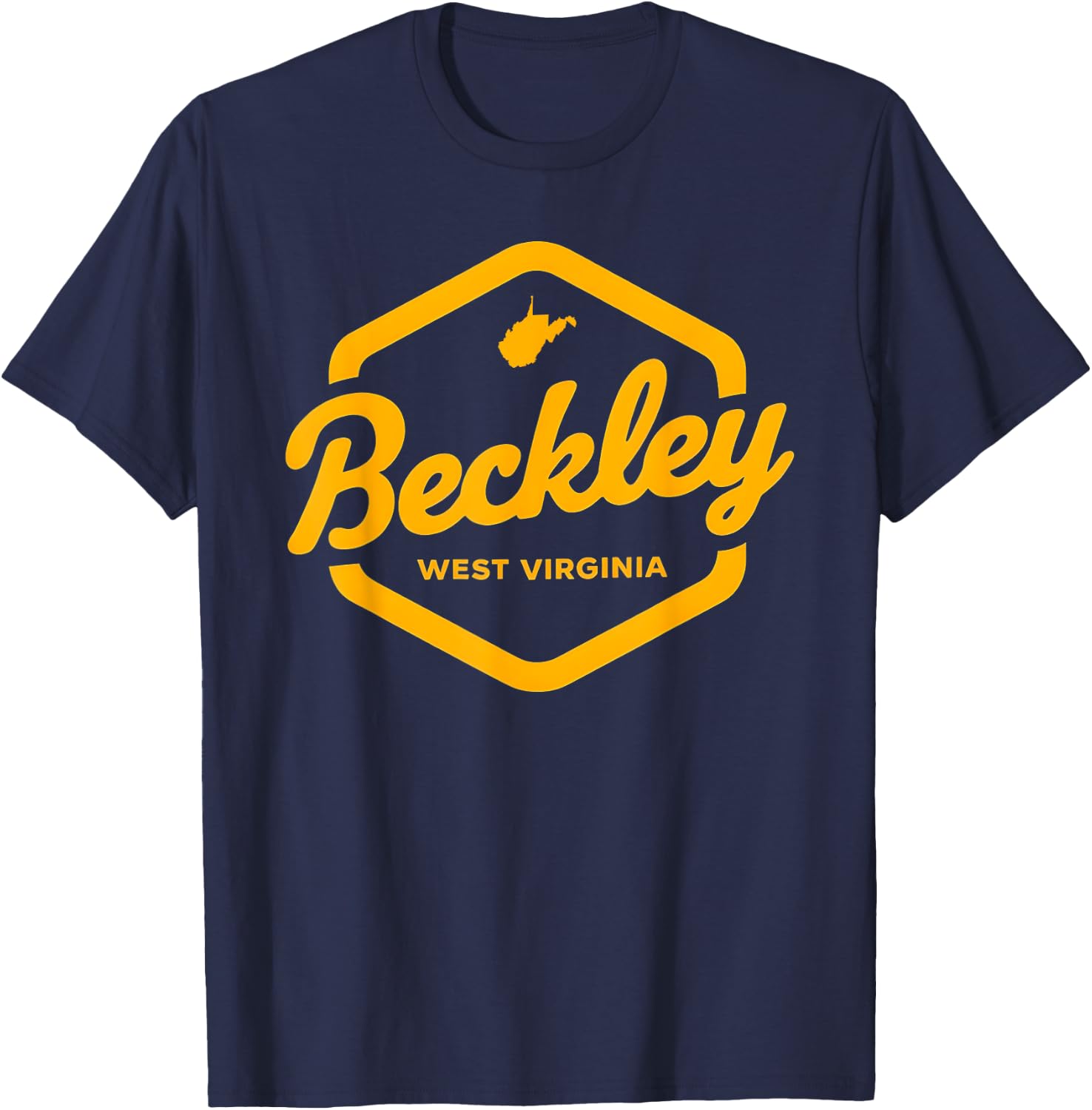 Beckley West Virginia Retro Badge WVA Smokeless Coal Capital T-Shirt - T-Shirt | Navy
