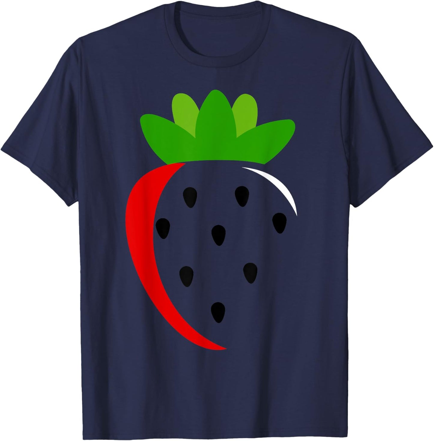 Big Strawberry Costume Cute Easy Fruit Halloween Gift T-Shirt - T-Shirt | Navy
