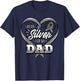 I Wear Silver For My Dad Gray Ribbon Degenerative Disorder T-Shirt - T-Shirt | Navy