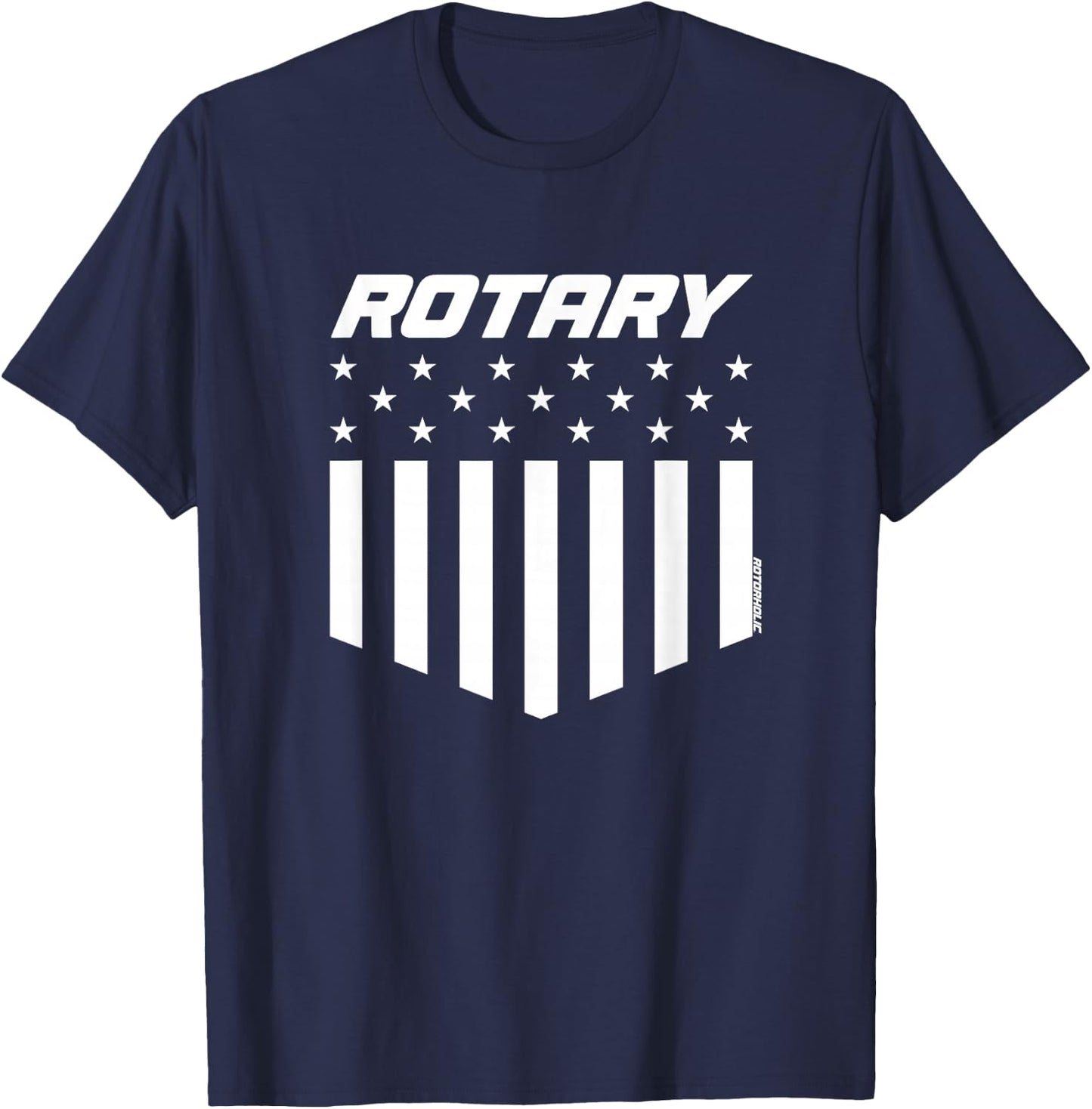 Rotary, American Flag T-Shirt - T-Shirt | Navy
