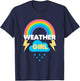 Weather Girl - Future Meteorologist Kid Cute Rainbow T-Shirt - T-Shirt | Navy