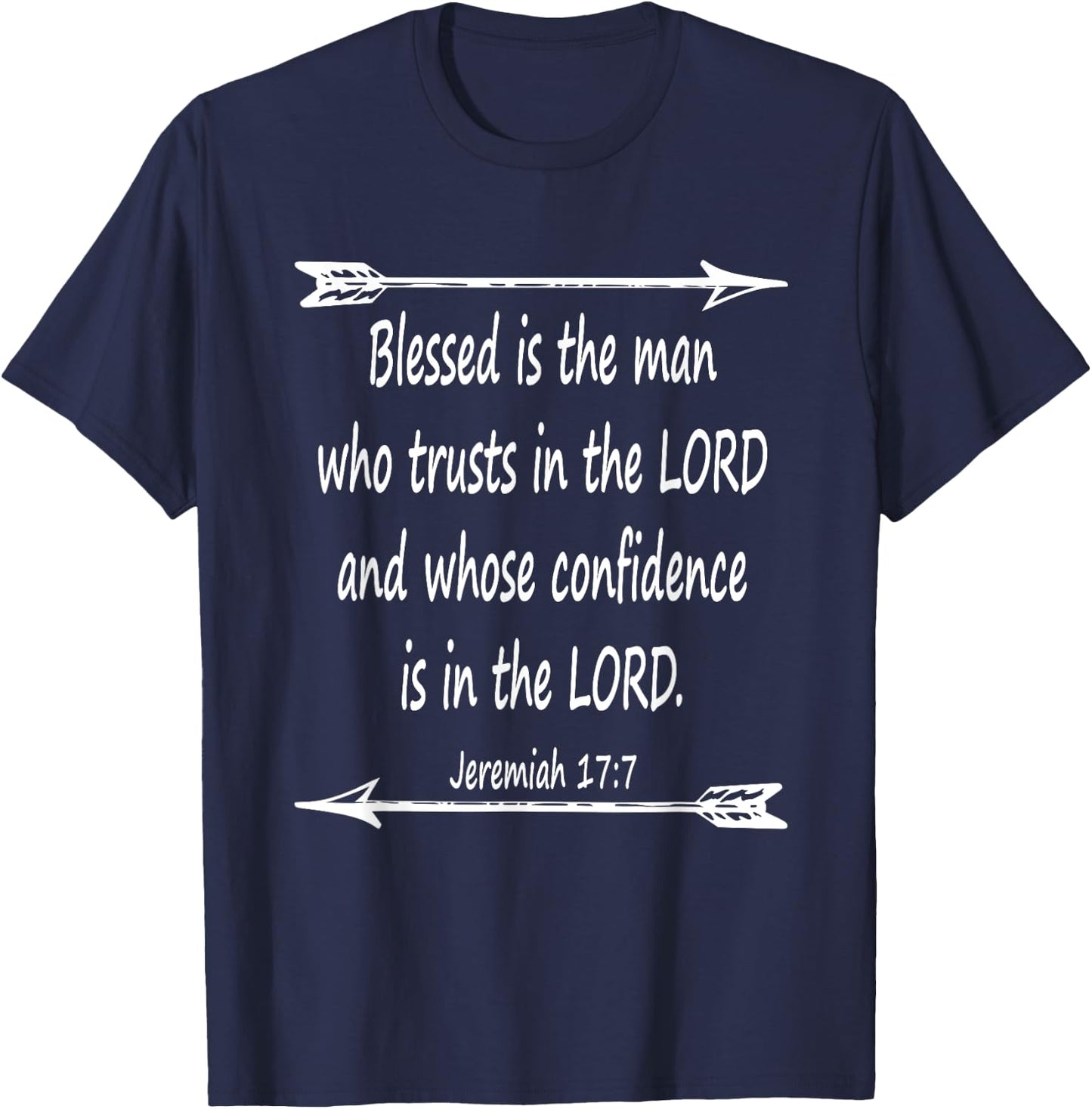 Fathers Day Bible Verse Christian Scripture T-Shirt - T-Shirt | Navy