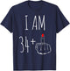 I Am 34 Plus 1 Middle Finger For A 35th Birthday T-Shirt - T-Shirt | Navy