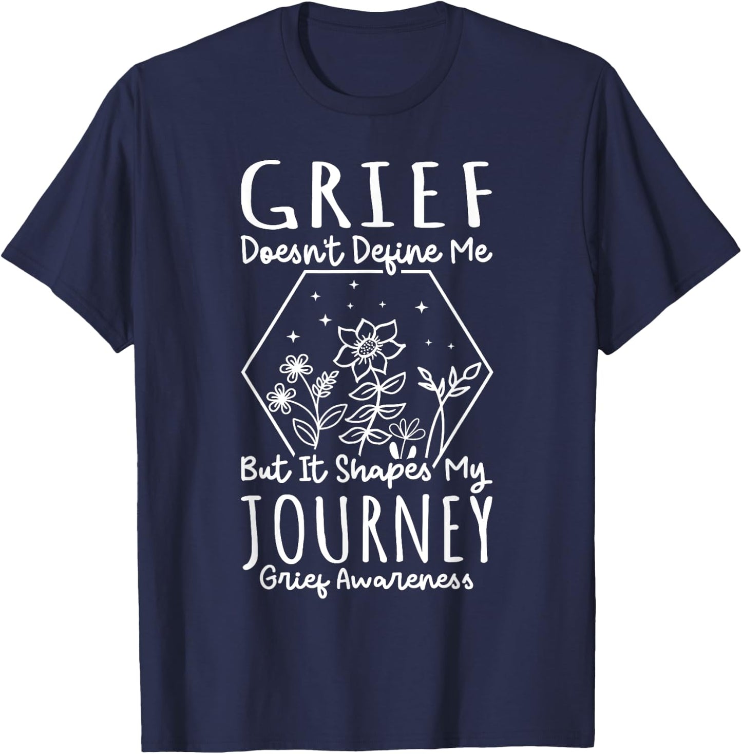 National Grief Awareness Day -Adults & Kids Classic Fit Black Grief Awareness T-Shirt - T-Shirt | Navy