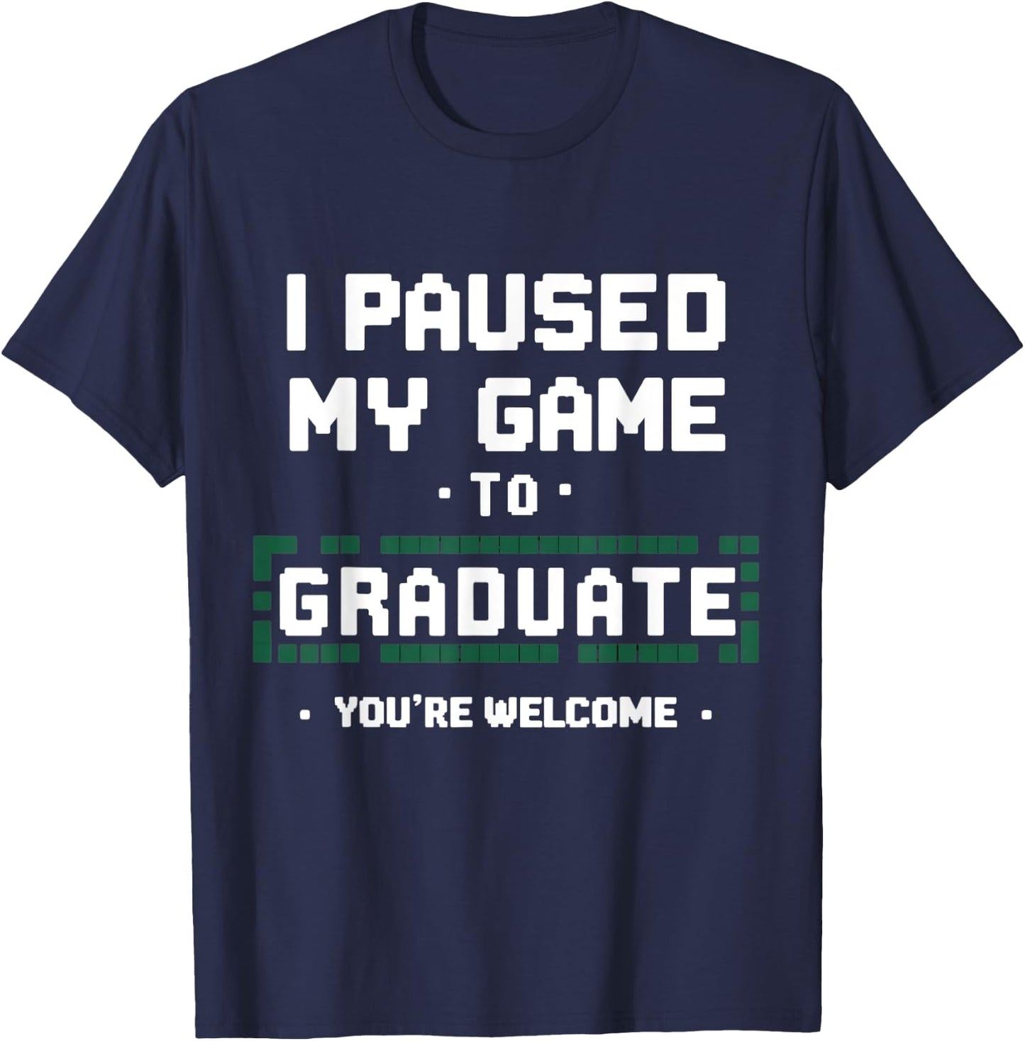 Funny Gamer Graduate Graduation T-Shirt - T-Shirt | Navy