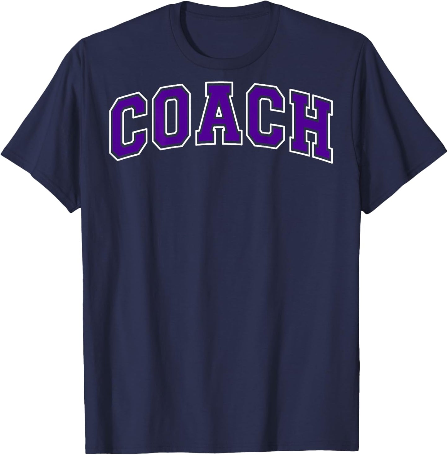 Coach Sports Trainer Vintage Purple White on the back T-Shirt - T-Shirt | Navy