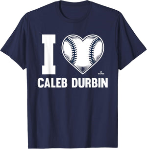 I Heart Caleb Durbin Prospect Baseball Fan Gear T-Shirt - T-Shirt | Navy