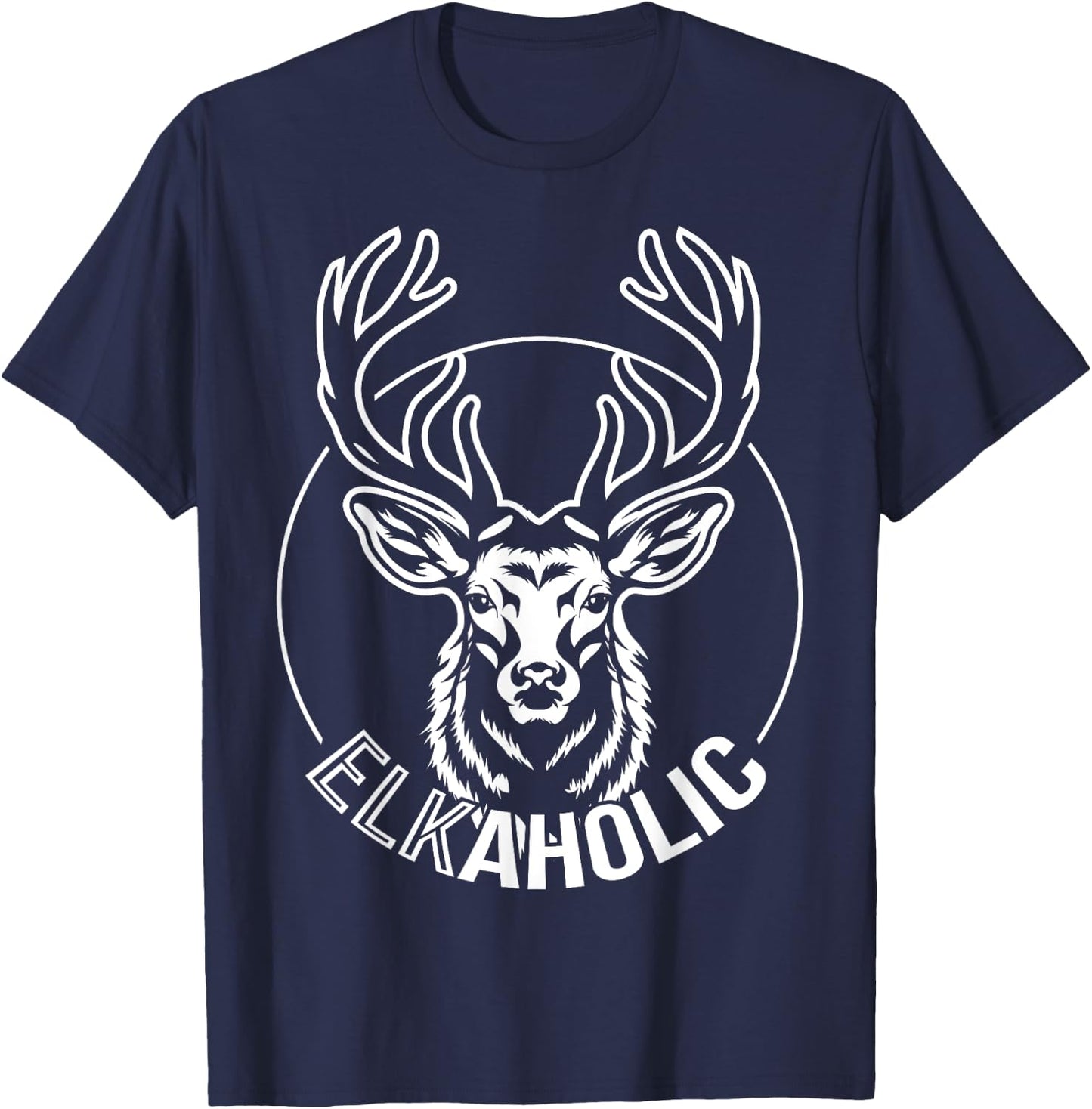 Party Elk and Deer - Elkaholic T-Shirt - T-Shirt | Navy