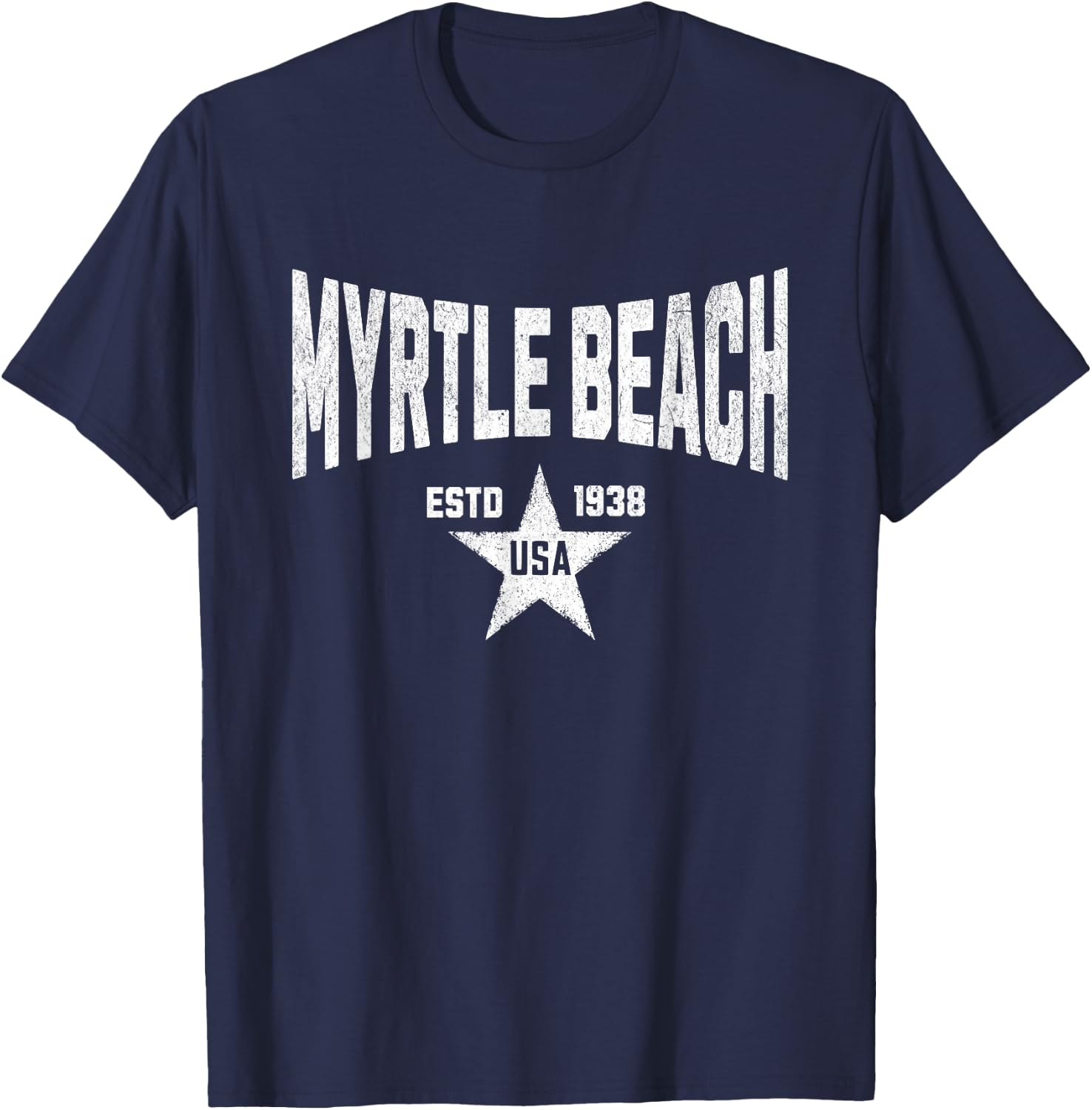 USA Vintage Merch Souvenir Visit Myrtle Beach South Carolina T-Shirt - T-Shirt | Navy