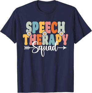Speech Therapy Squad Back To School Speech Therapist T-Shirt - T-Shirt | Navy