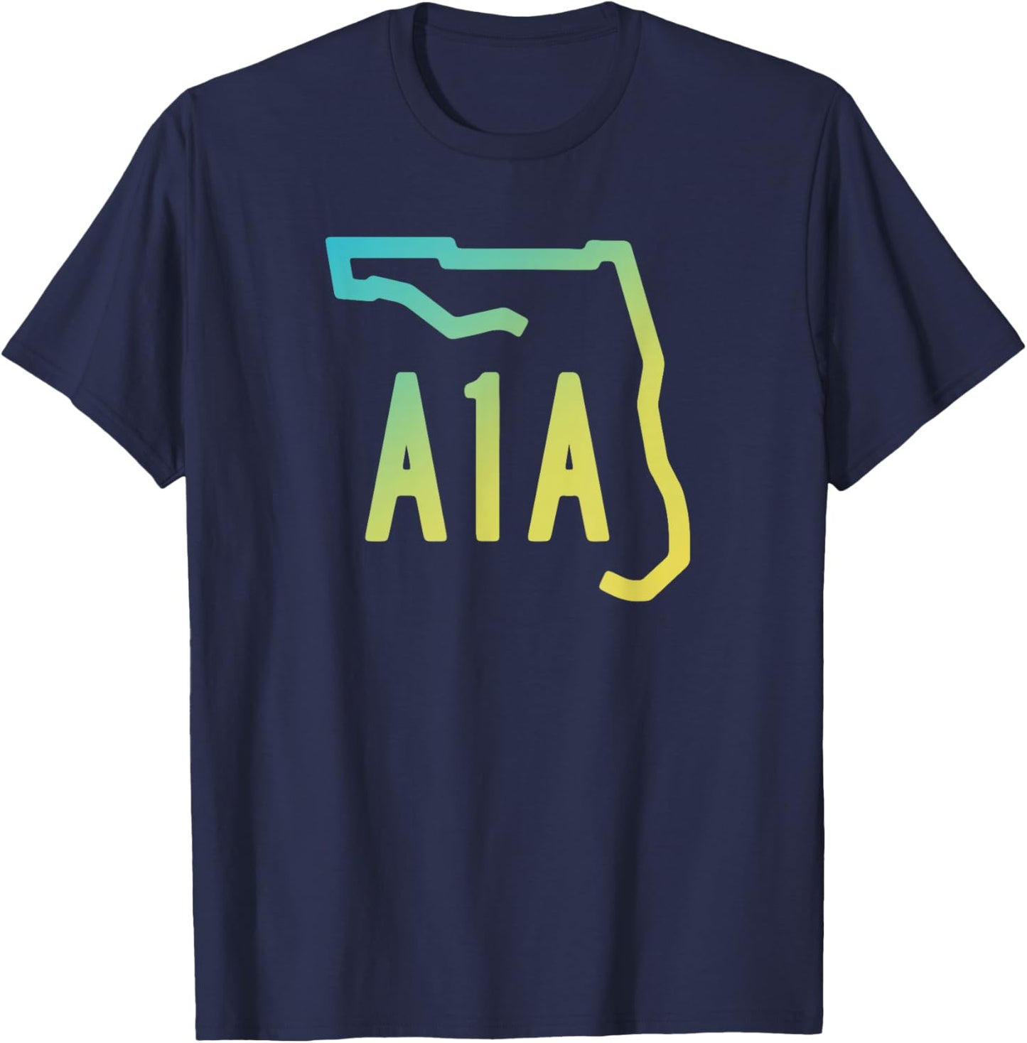 A1A Beachfront Avenue Atlantic Ocean T-Shirt - T-Shirt | Navy