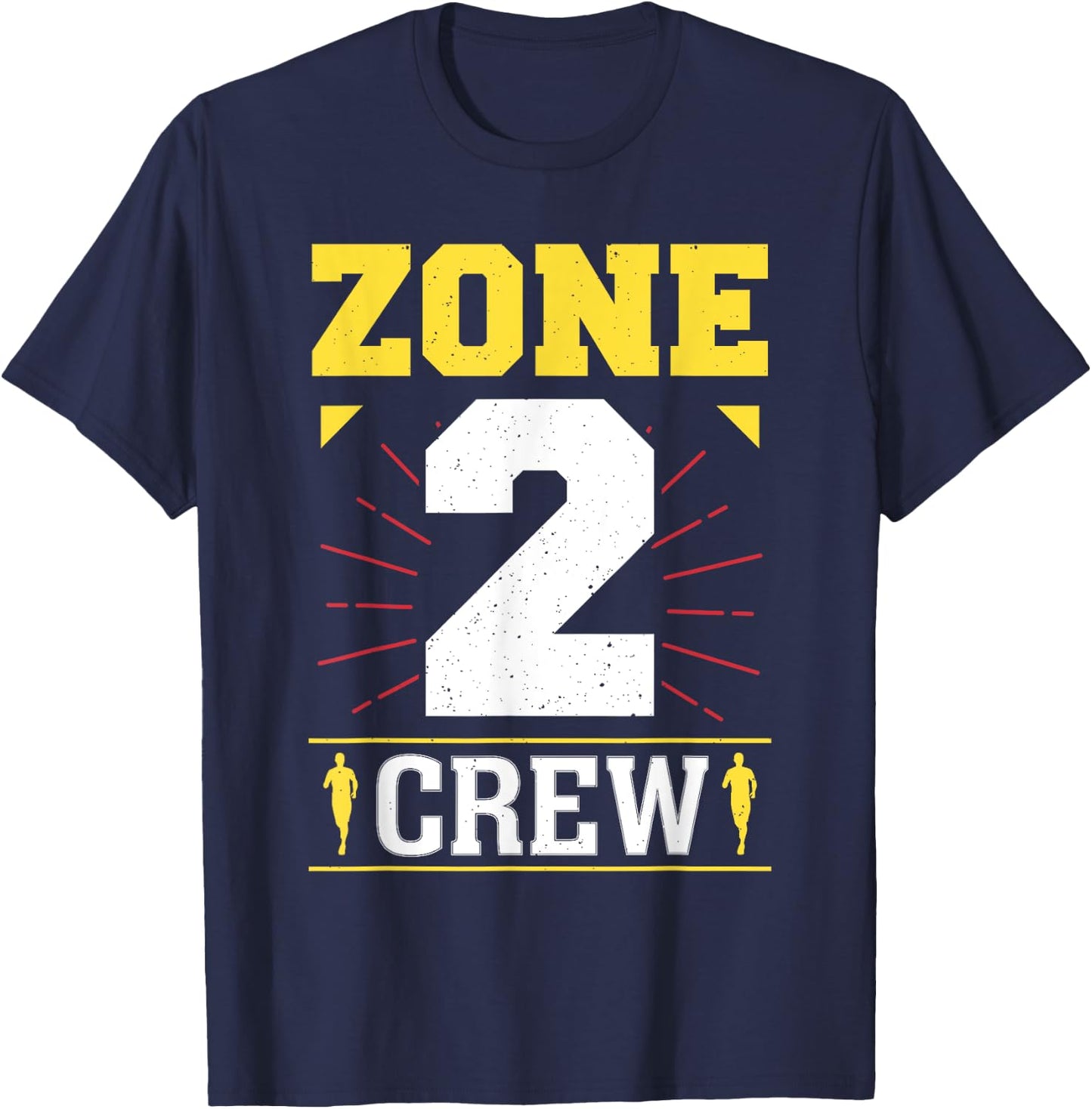 Zone 2 Crew Fitness Training Cardio Sport Zone 2 T-Shirt - T-Shirt | Navy