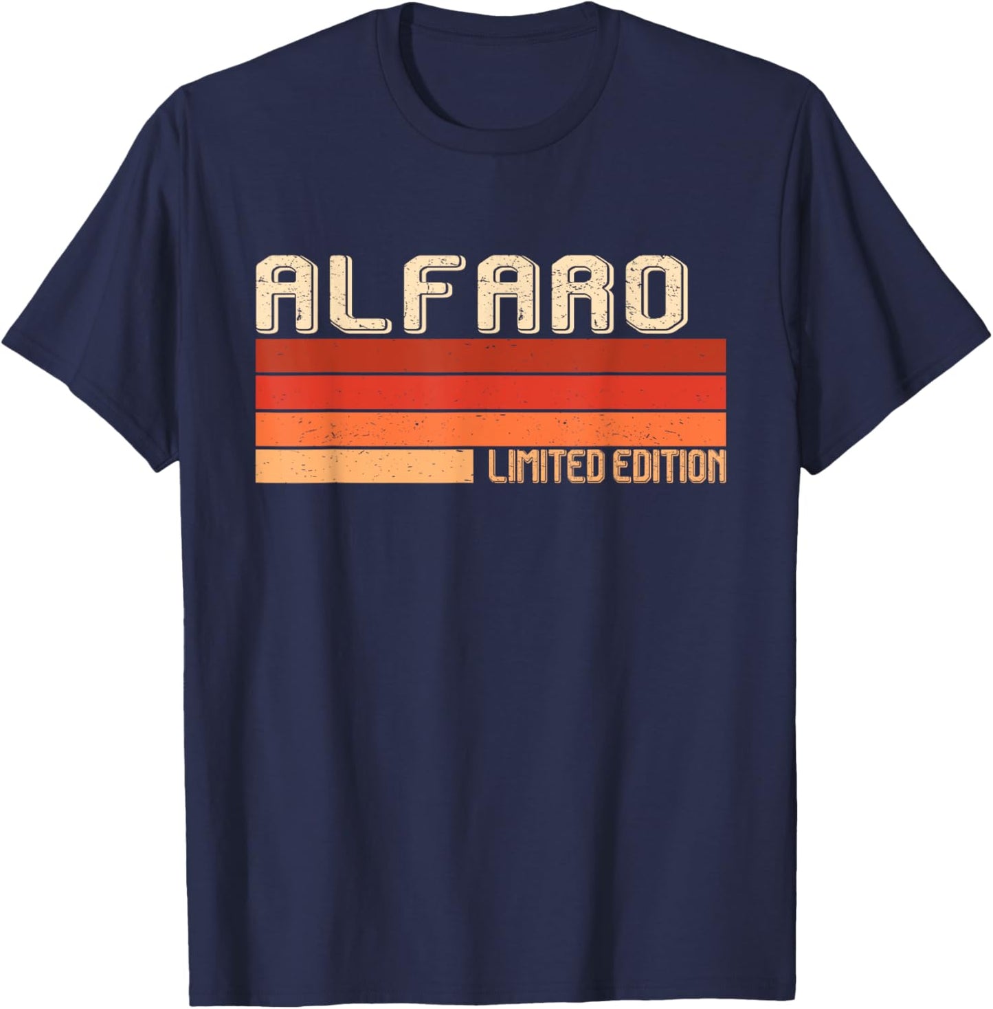 ALFARO Name Personalized Idea Men Retro Vintage ALFARO T-Shirt - T-Shirt | Navy
