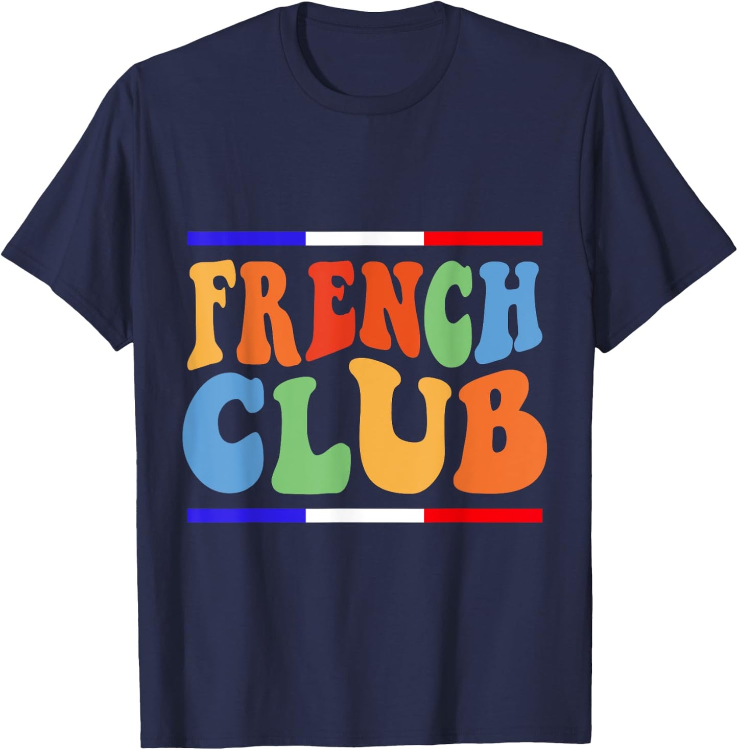 France Vintage Men Women Boys Girls Funny Retro French Club T-Shirt - T-Shirt | Navy