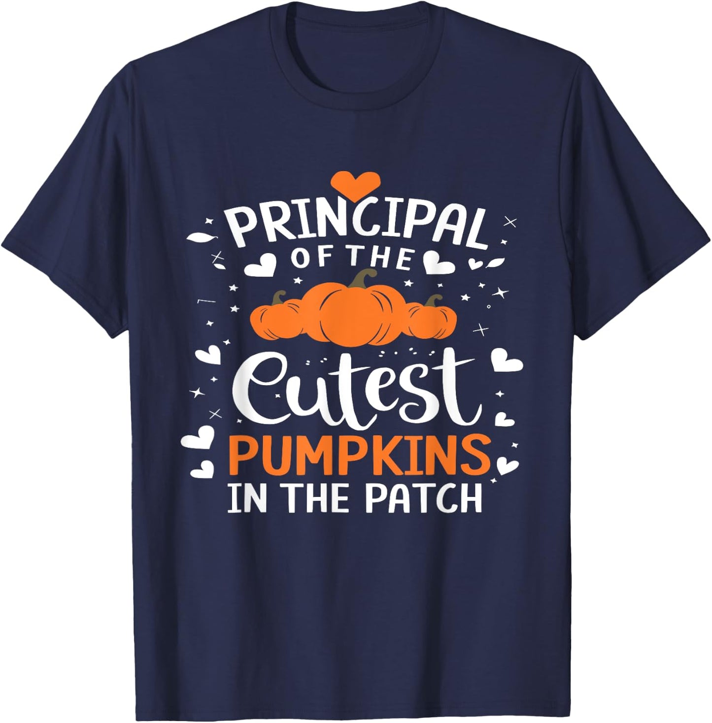 Principal Of The Cutest Pumpkins In The Patch Halloween T-Shirt - T-Shirt | Navy