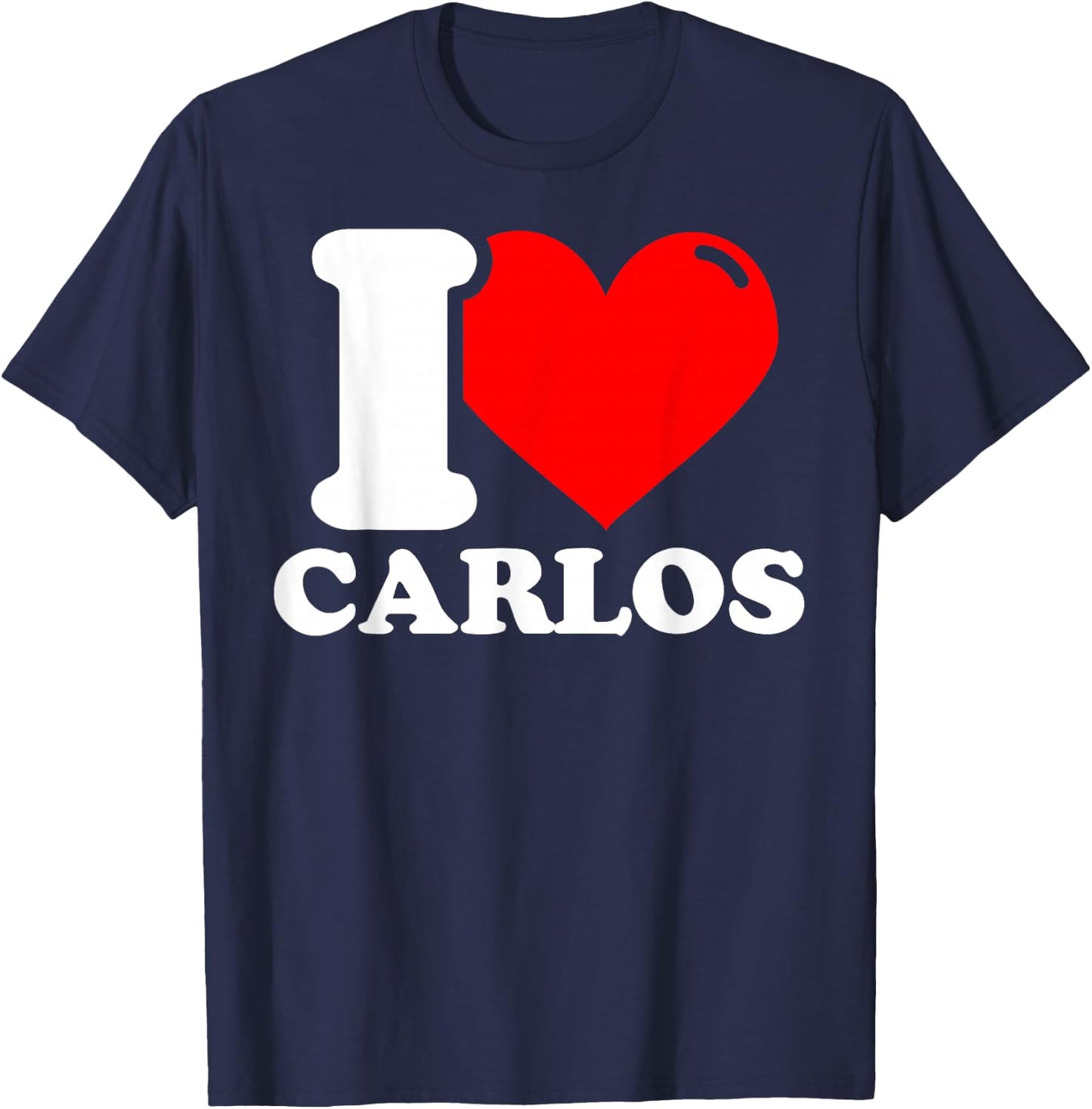 I Love Carlos T-Shirt - T-Shirt | Navy