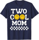 Two Cool Mom 2nd Birthday 2 Year Old Boy Second Bday T-Shirt - T-Shirt | Navy