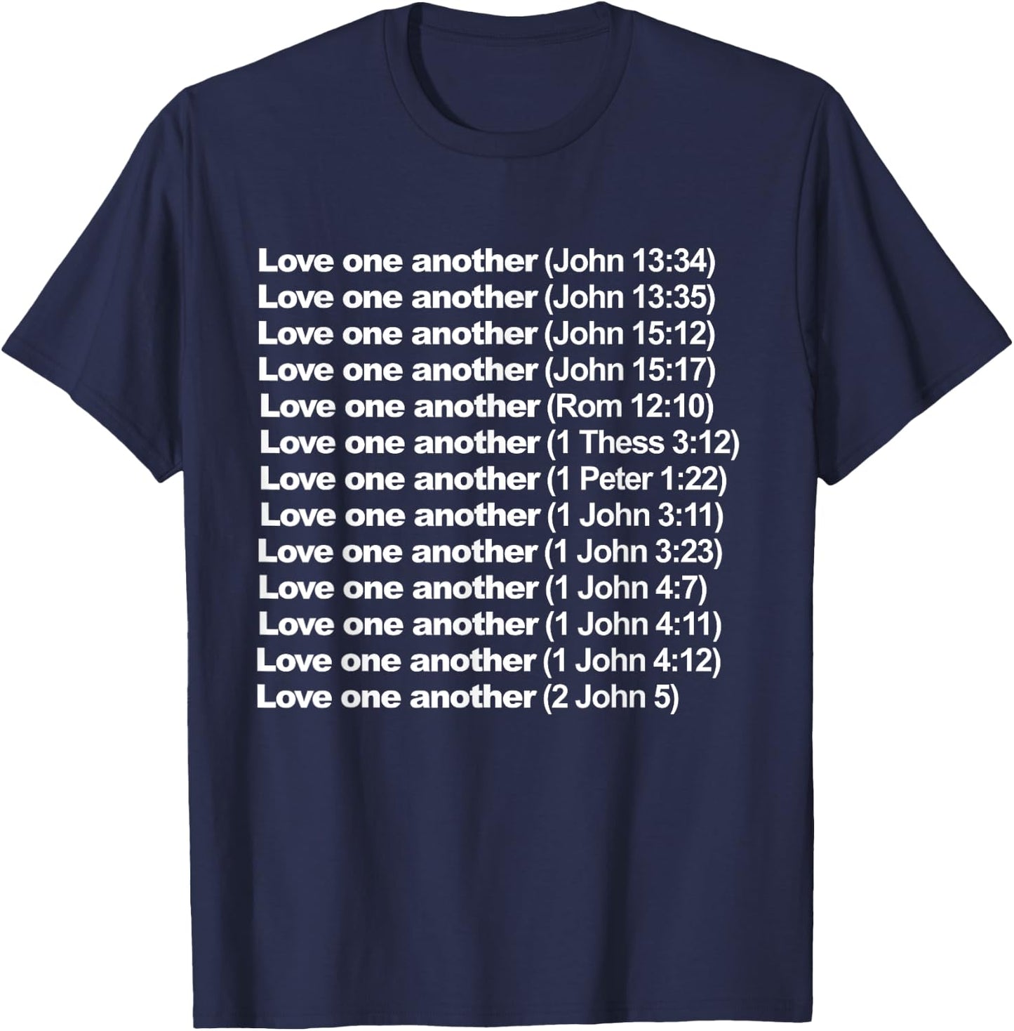 Love One Another T-Shirt - T-Shirt | Navy