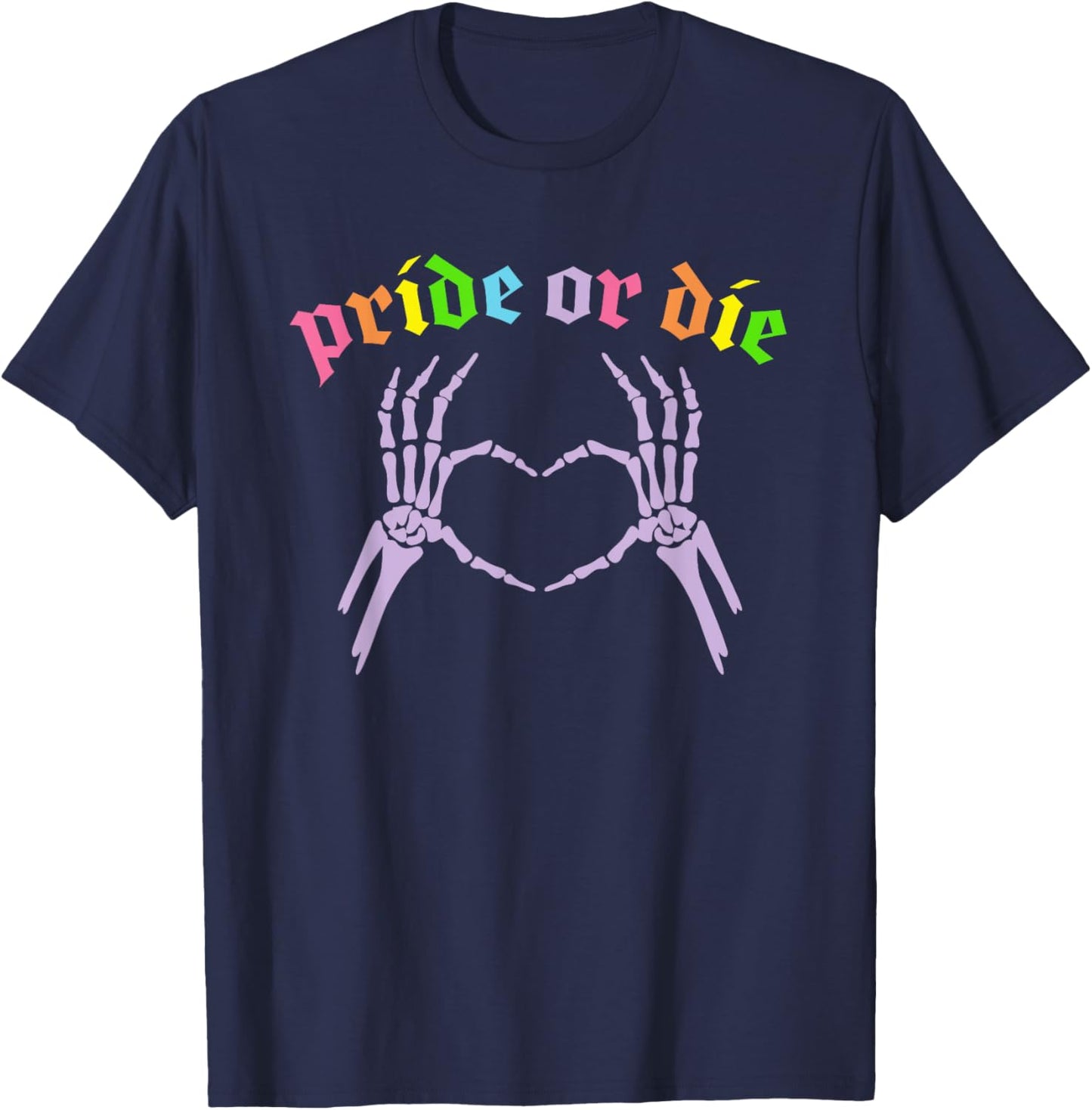 Pride Or Die Design T-Shirt - T-Shirt | Navy