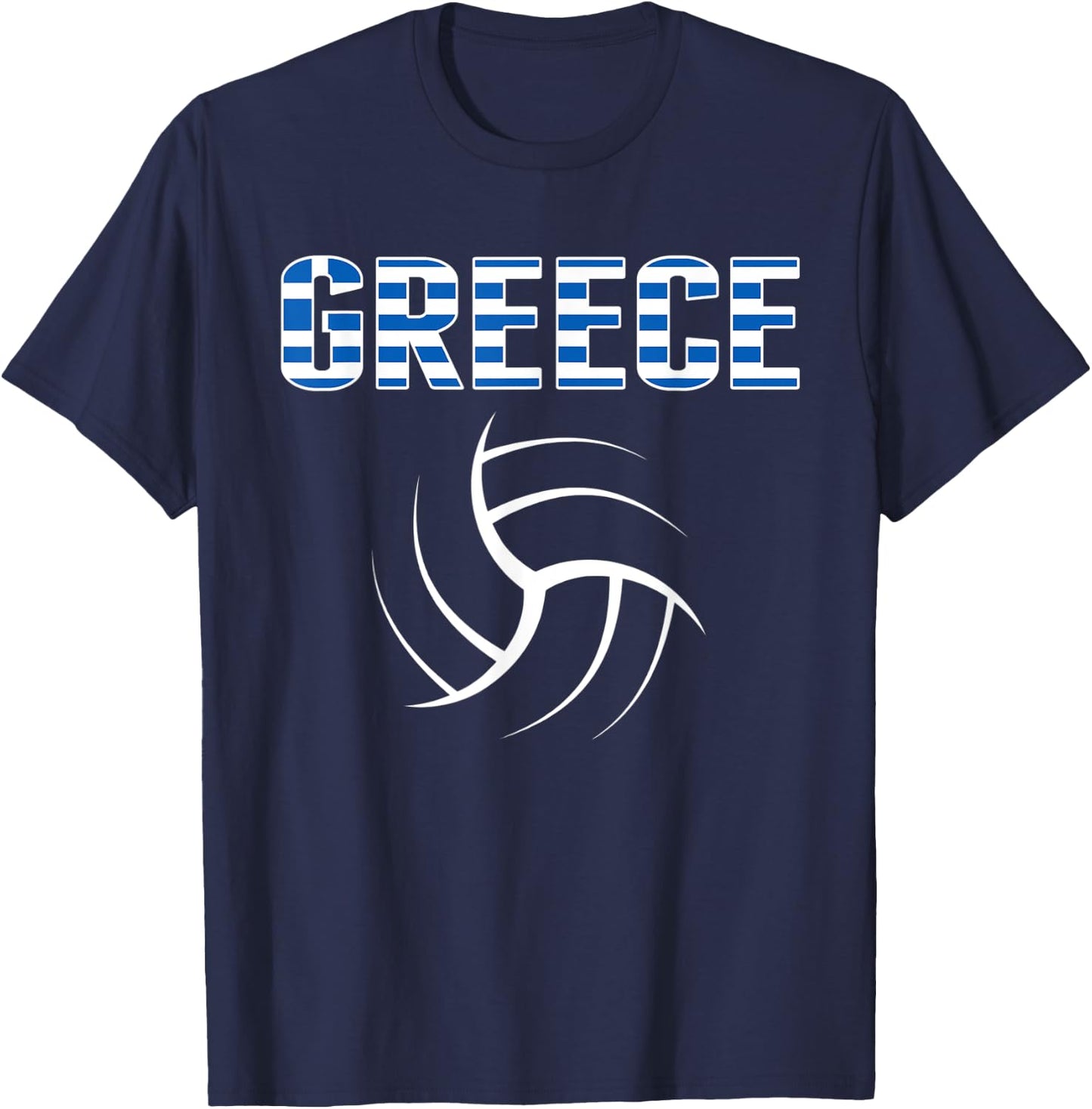 Greece Volleyball Lovers Jersey - Greek Flag Sport Fans T-Shirt - T-Shirt | Navy