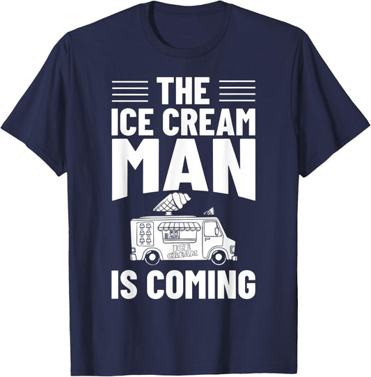 Ice Cream Truck Driver Ice Cream Van Man T-Shirt - T-Shirt | Navy