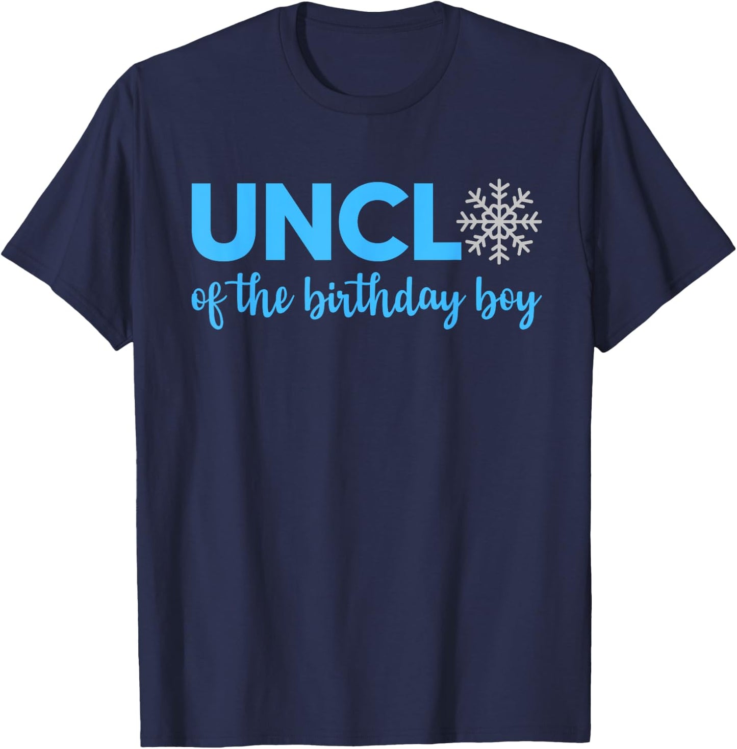 Uncle Of The Birthday Boy Winter Onederland 1st Birthday T-Shirt - T-Shirt | Navy