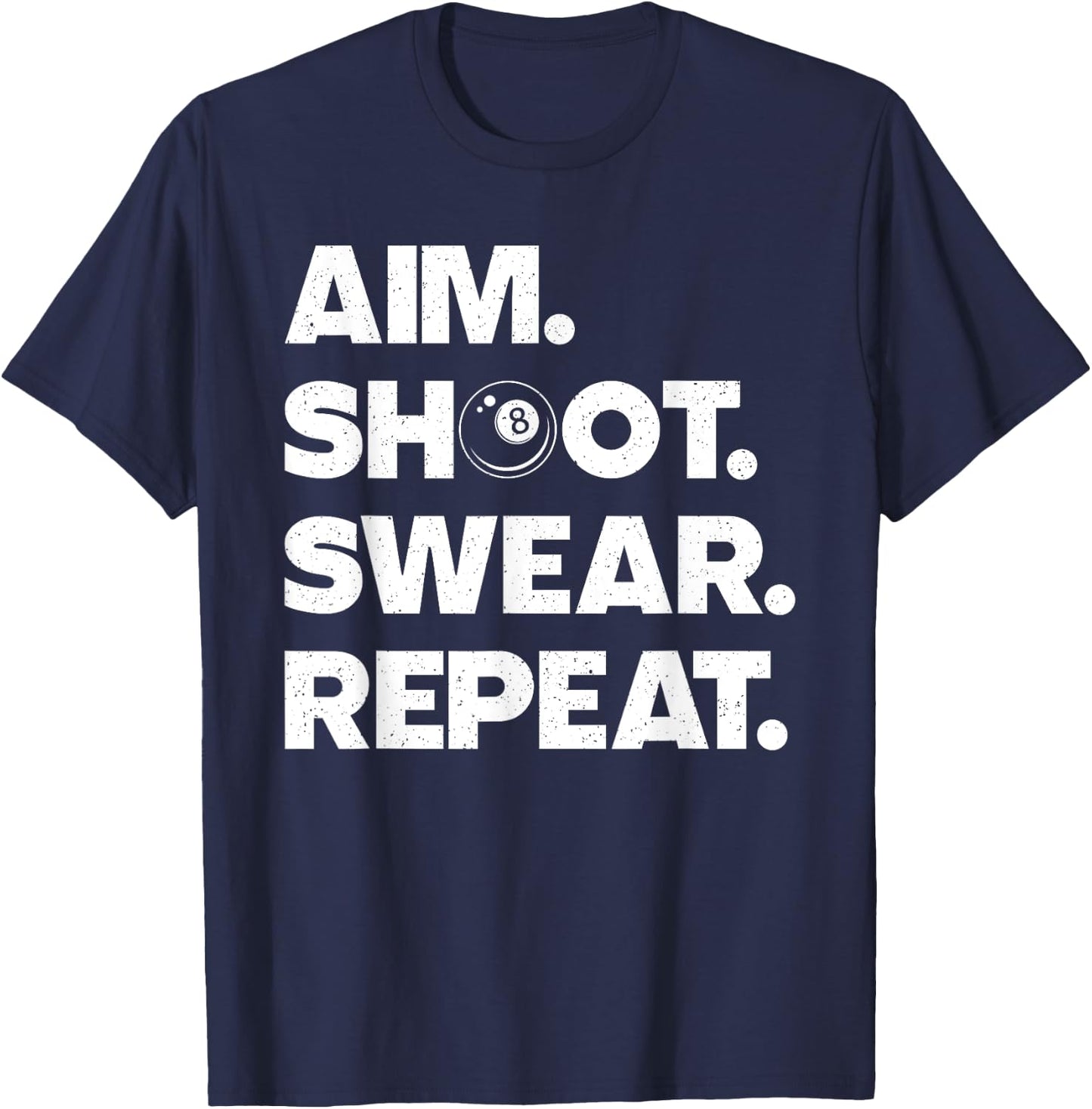 Funny Billiard Art Women Billiard Player Pool Lover T-Shirt - T-Shirt | Navy