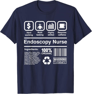 Endoscopy Nurse Funny Gift T-Shirt - T-Shirt | Navy