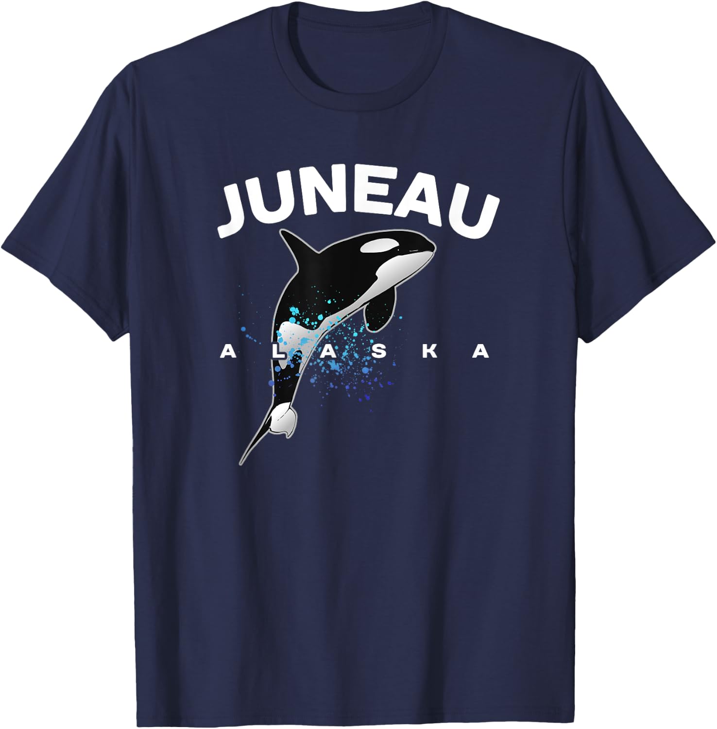 JUNEAU ALASKA Orca Killer Whale Watching Camping Vacation T-Shirt - T-Shirt | Navy