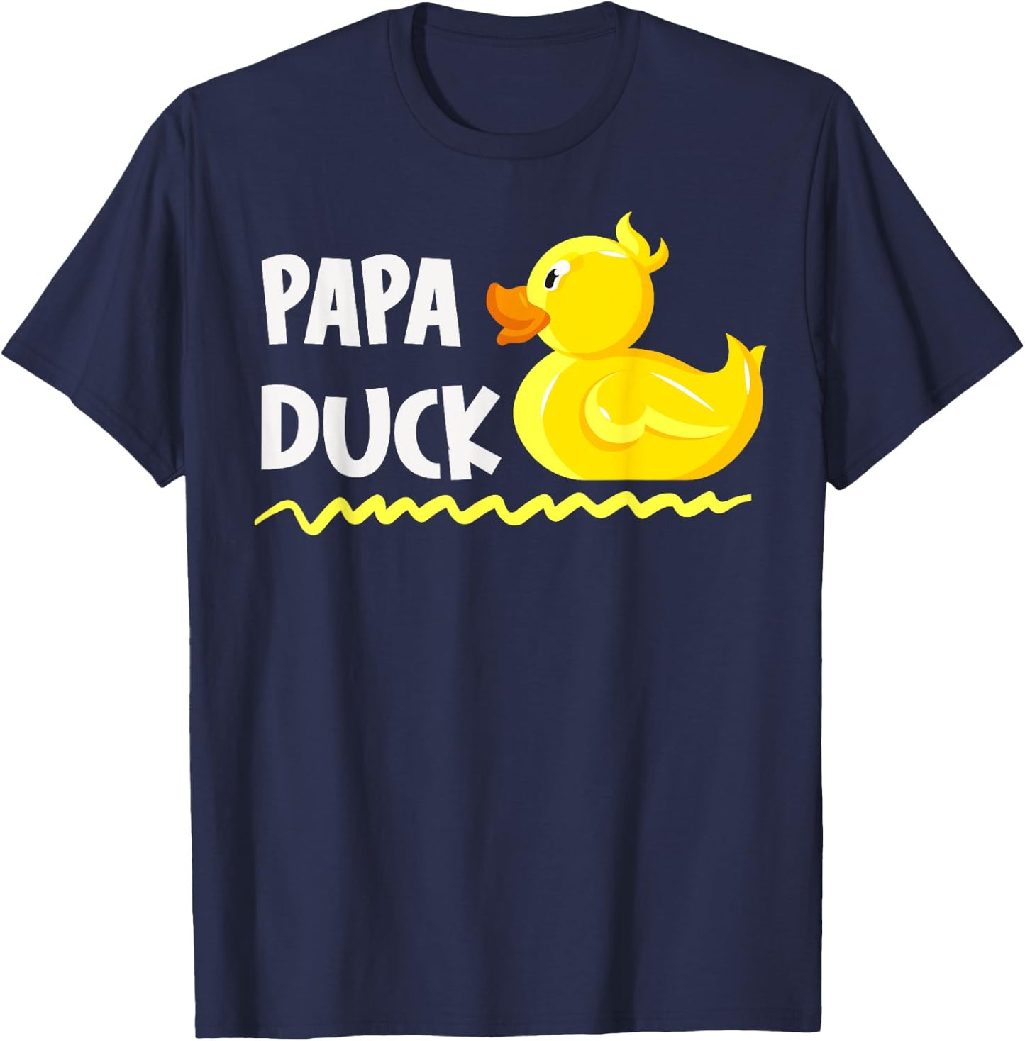 Papa Duck Father's Day Dad Father Duck Ducks Lover T-Shirt - T-Shirt | Navy